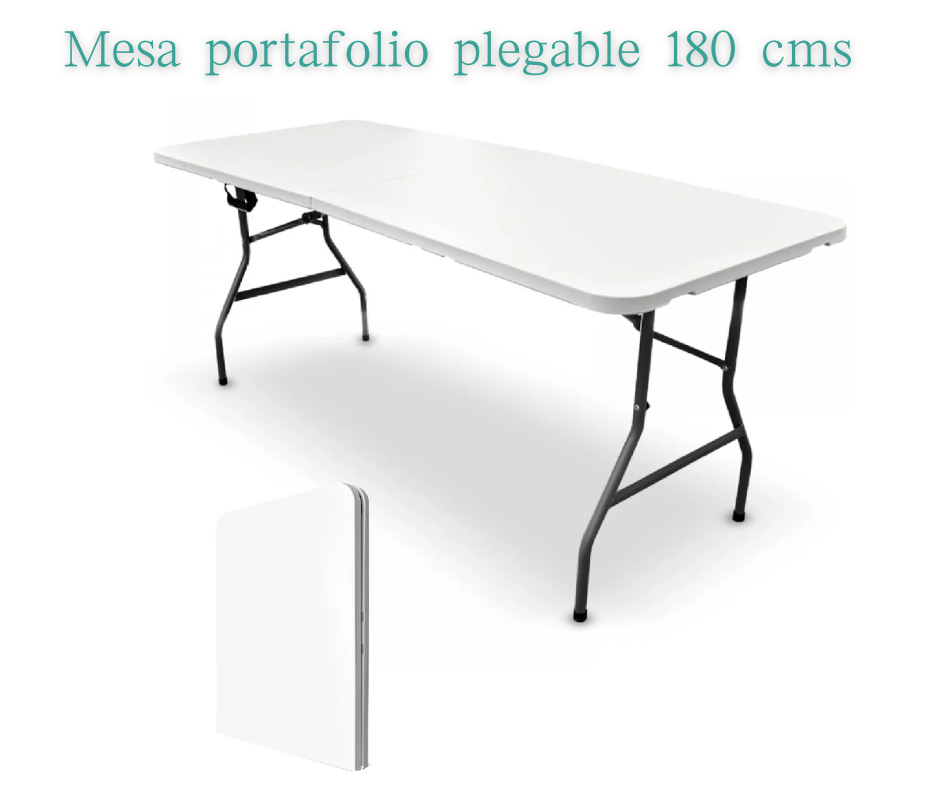 Mesa portafolio plegable 180 cms